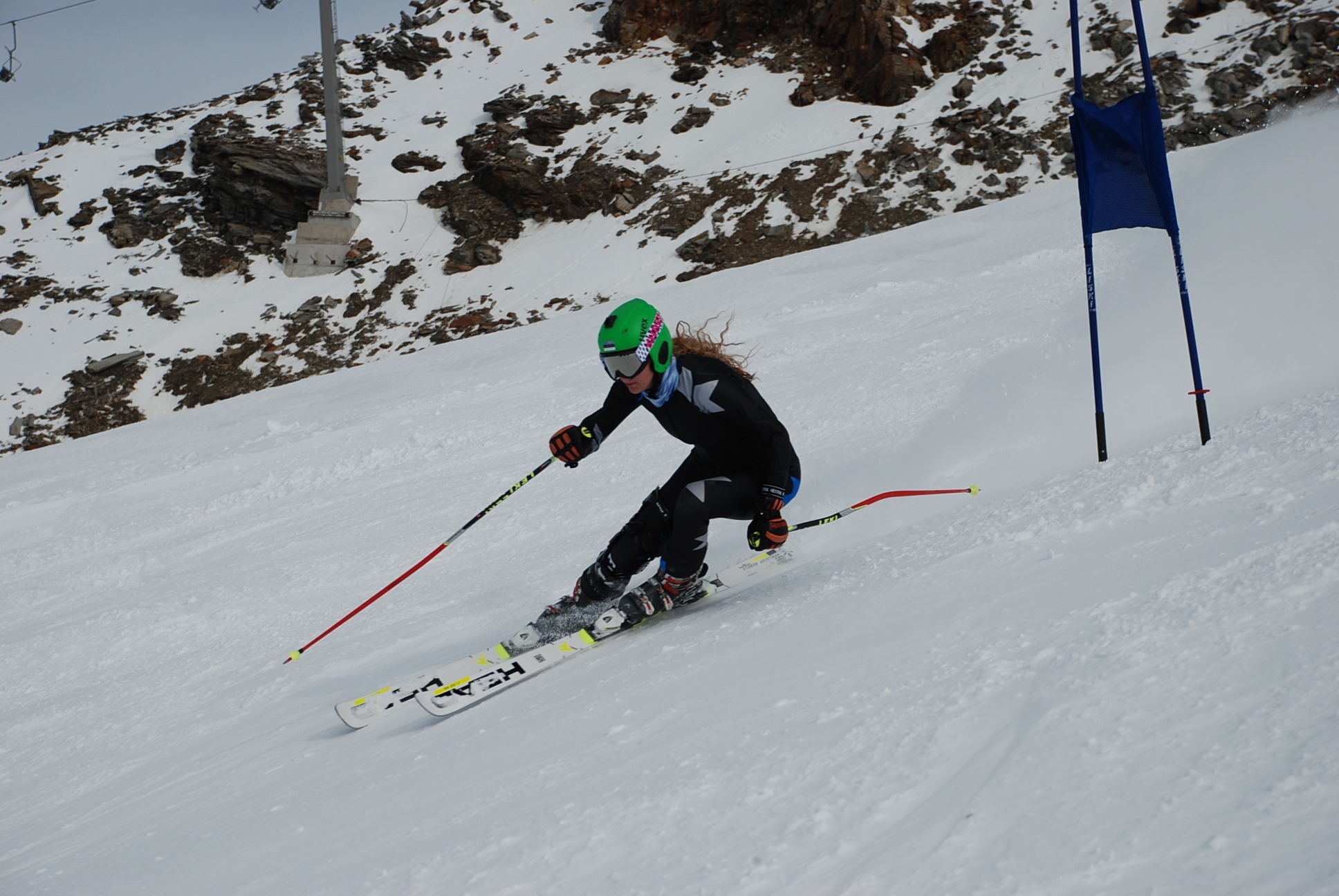 Greete Poderat mäesuusatreeningul